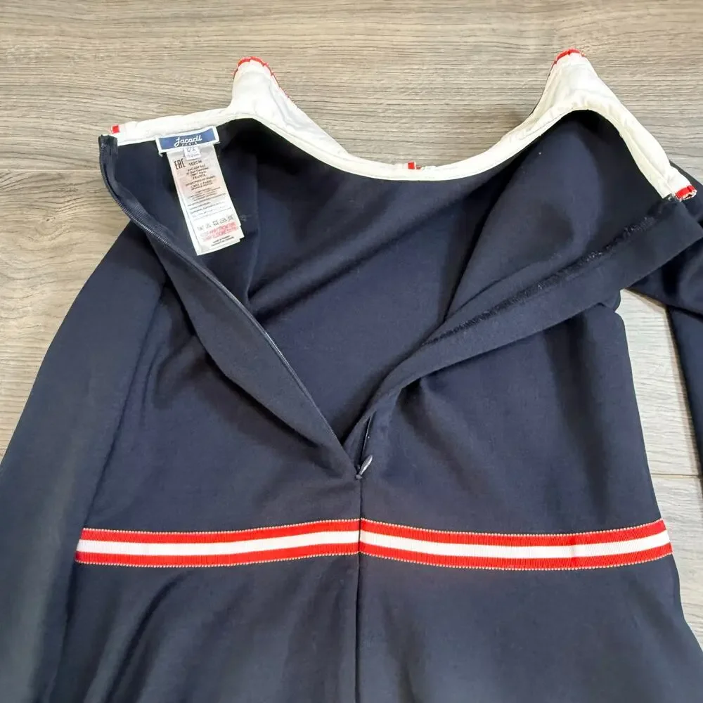 Jacadi Paris Milano Dress Girls Size 12A/Y Peter Pan Collar Event Preppy France